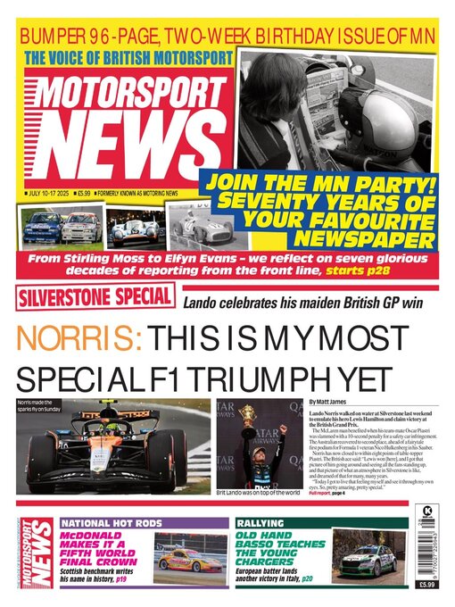 Title details for Motorsport News by Kelsey Publishing Ltd - Available